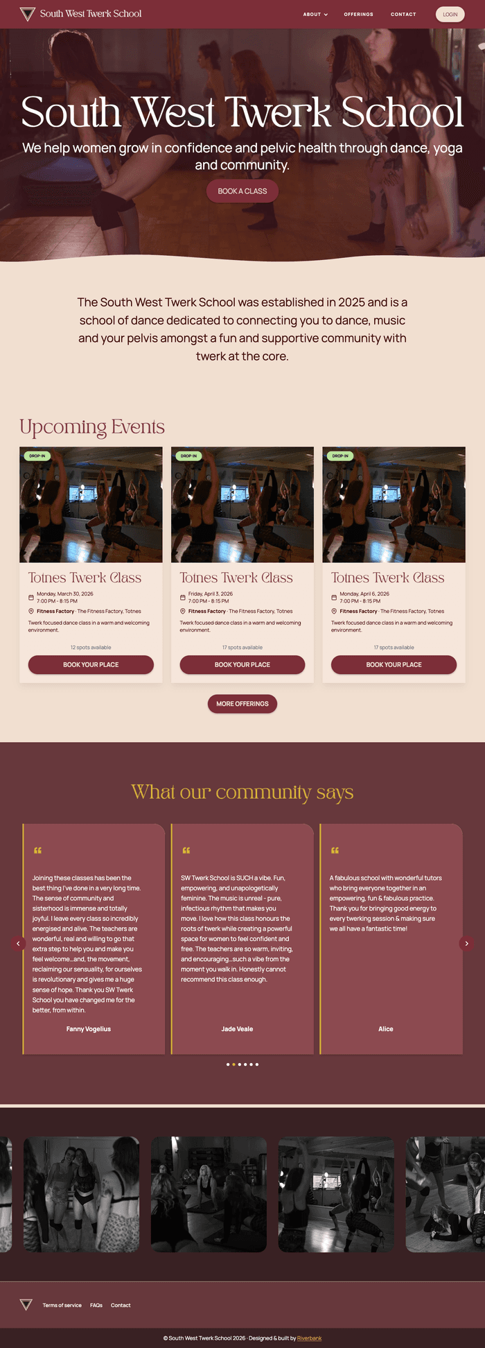 Screenshot of South West Twerk School